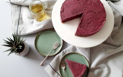 Blueberry cheesecake, gluten-, zuivel- en suikervrij!
